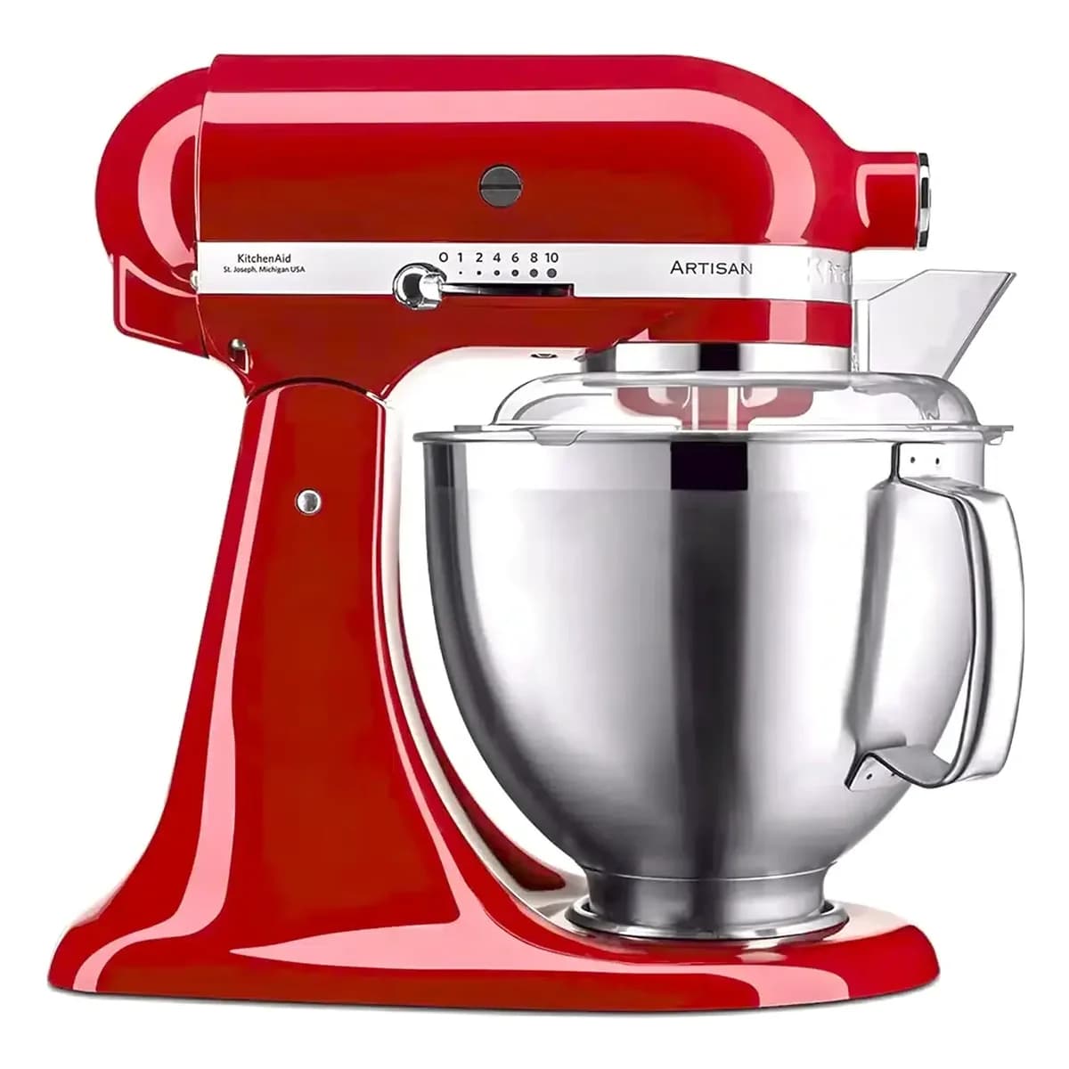 Batidora Planetaria 4,8 L KitchenAid® Artisan Rojo Imperial, vista frontal