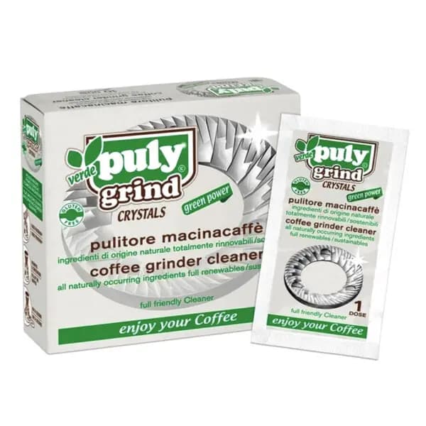 Limpiador de muelas de cafe en cristales puly grind verde crystals
