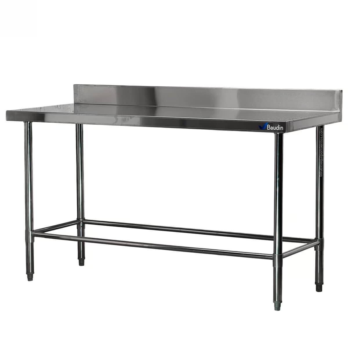 Mesa de Acero Inoxidable 150x60 cm zocalo Lundar DM21-6-1500