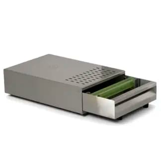 Cajón Knock Box Profesional en Acero Inoxidable CoffeeMax KB-9-1 Base para Molino