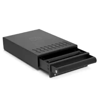 Cajon Knock Box para Cafe color Negro Mate KB-9-12 Principal Abierto