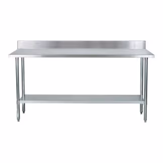 Mesa de Acero Inoxidable 120x60 cm zocalo y estante | Jameco WT-1200E