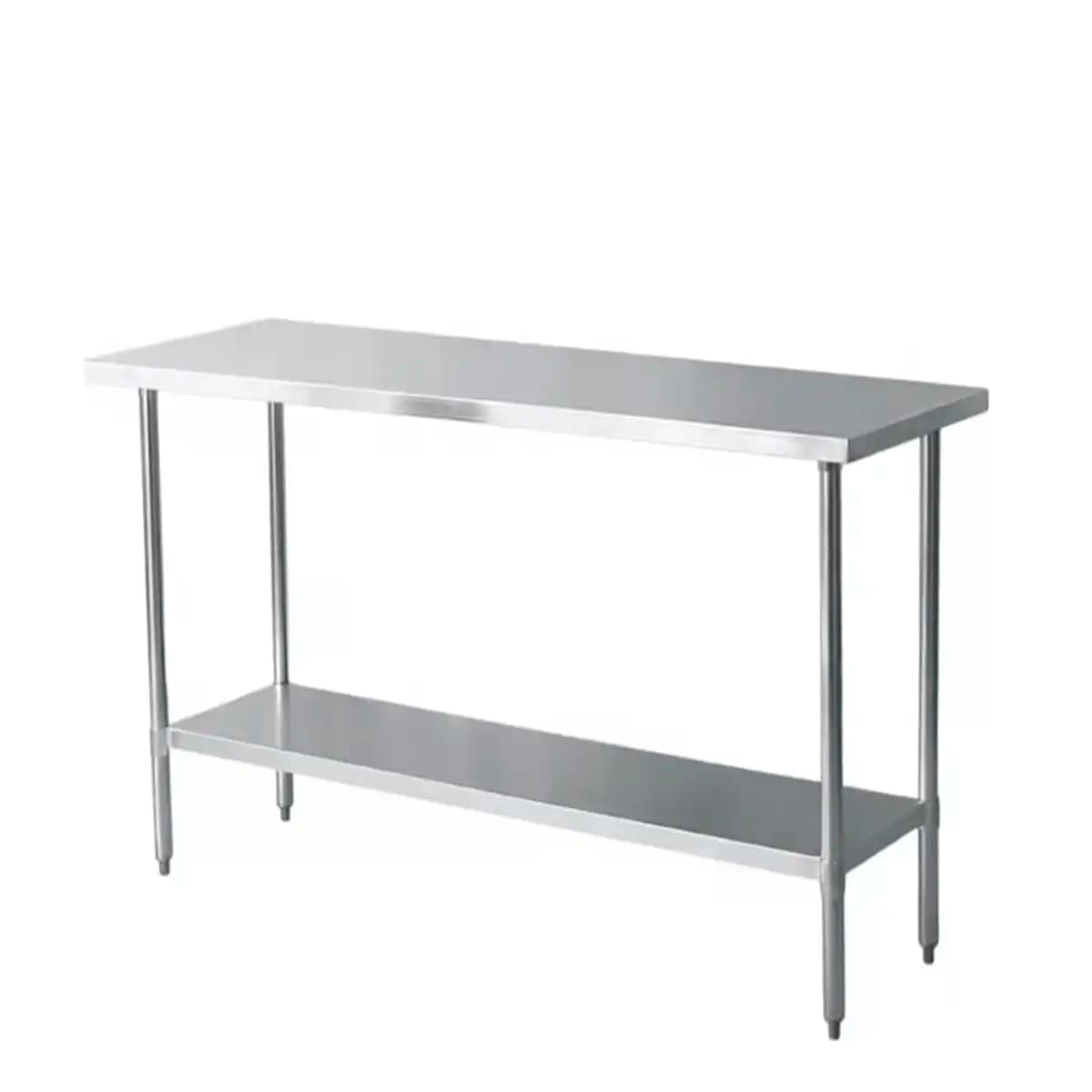 Mesa de Acero Inoxidable 120x60 cm estante Jameco WT-1200CE