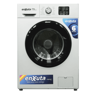 Lavarropas carga frontal Enxuta LENX0650DS 6 kg 1.000 RPM tambor acero inoxidable