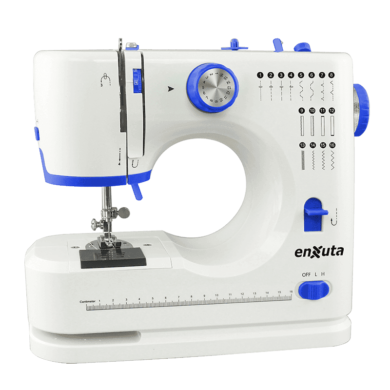 Máquina de Coser 16 patrones de puntadas Enxuta MCENX3716 — vista lateral izquierda