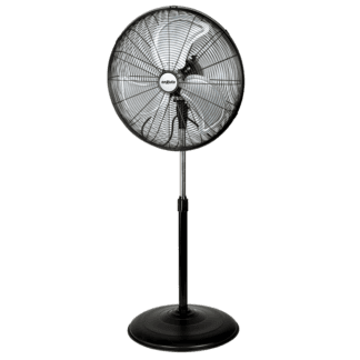 Ventilador de Pie Metálico tipo Industrial Negro 50 cm de Diámetro 120 Watts - Enxuta