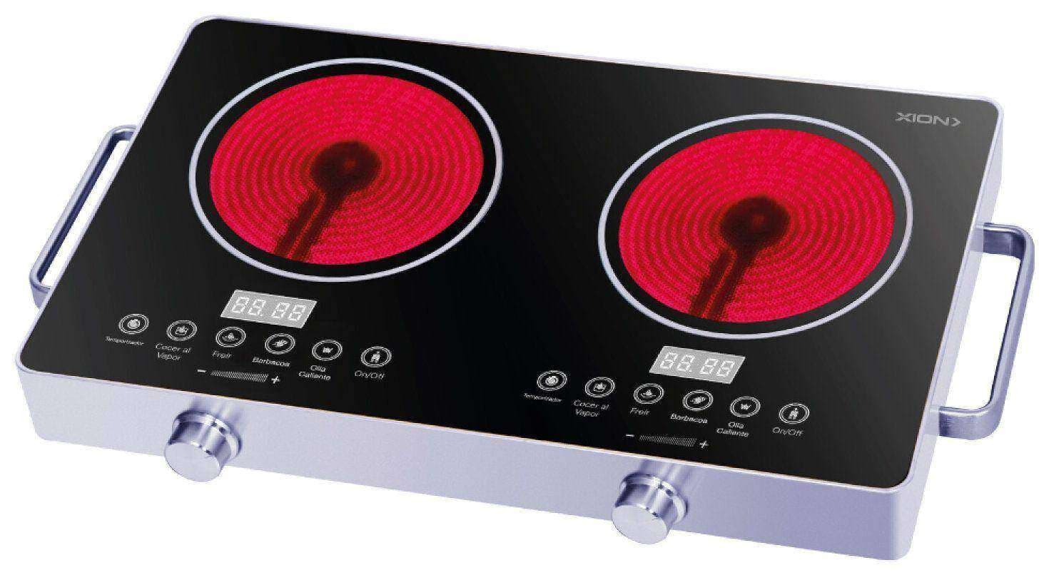 Anafe Vitrocerámico Portátil 2 Hornallas XION XI-EH202