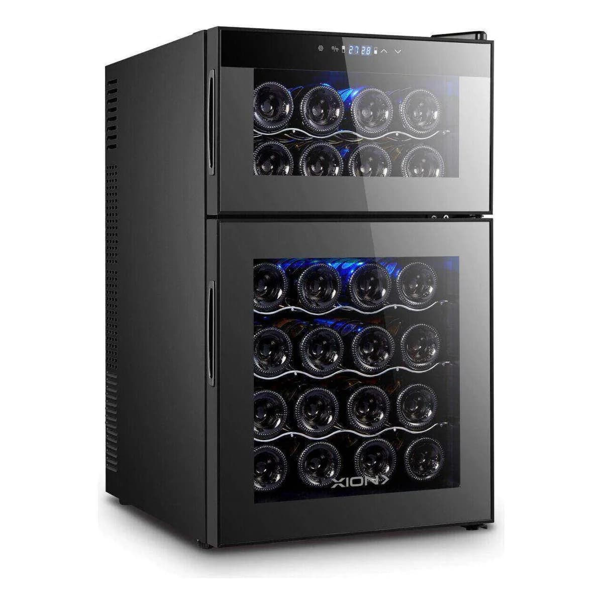Enfriadora de vinos 24 botellas doble zona XION XI-CAVA24D, vista frontal