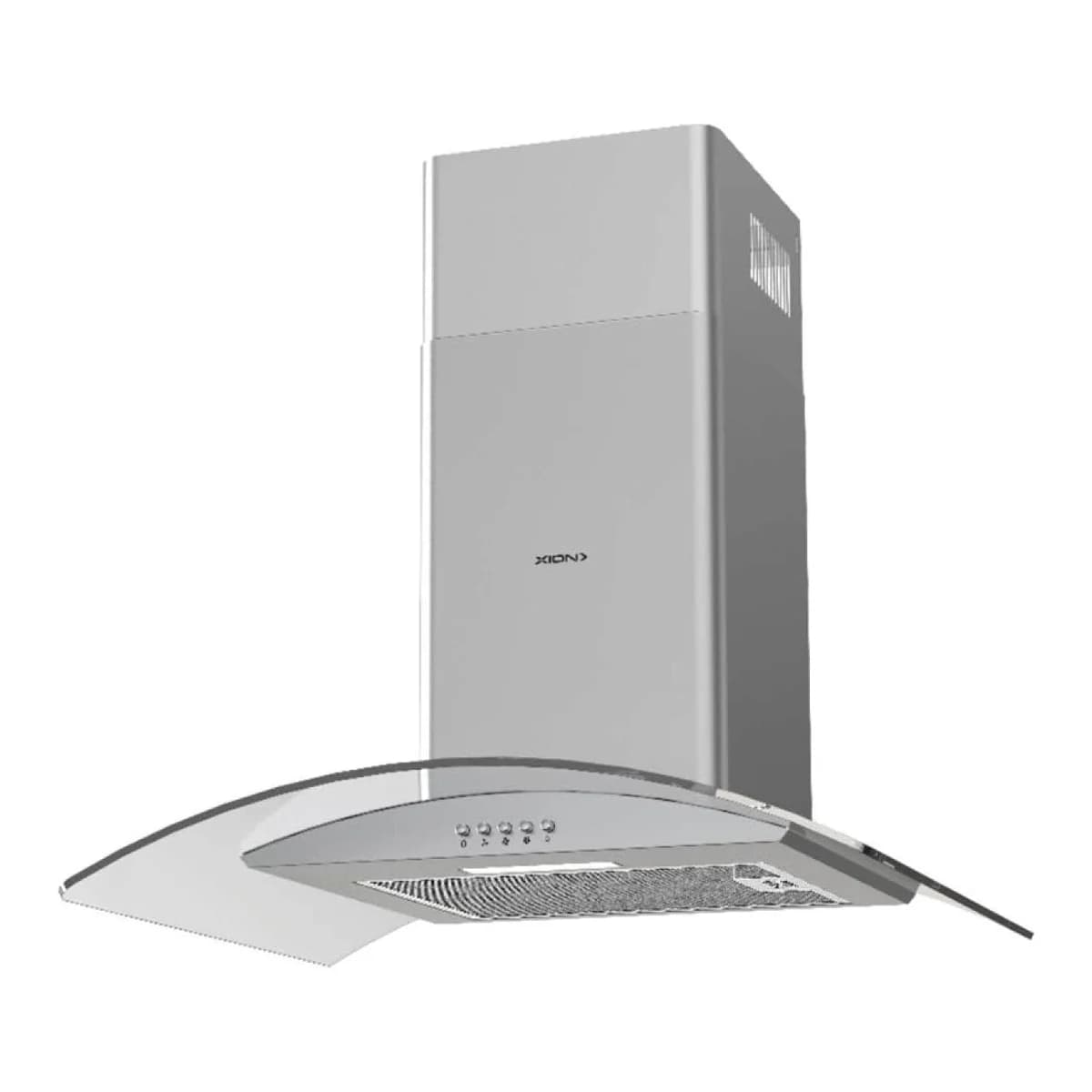 Campana extractora acero inox con vidrio 60 cm XION XI-EC601, vista frontal