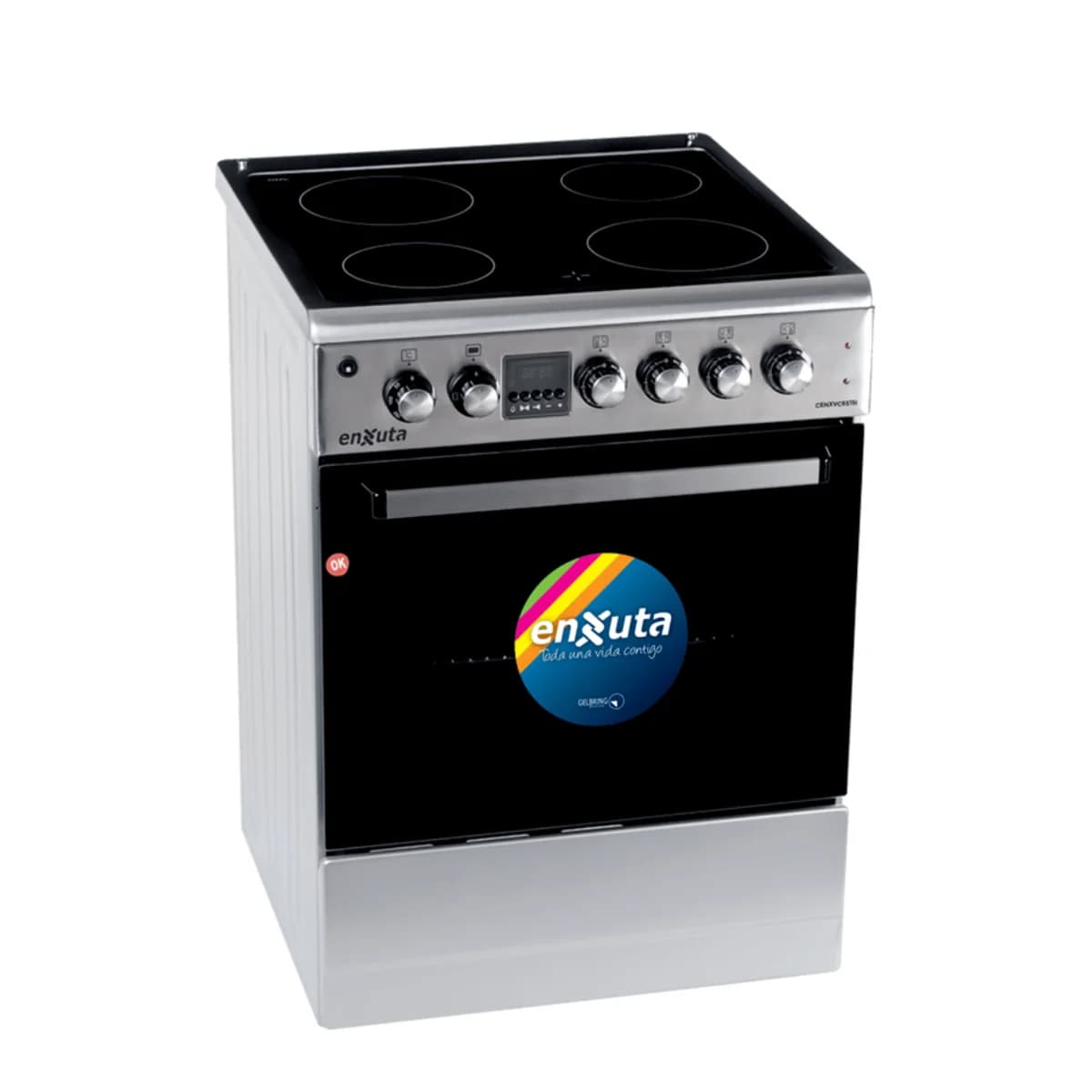 Cocina 4 Hornallas Vitroceramica electrica Enxuta
