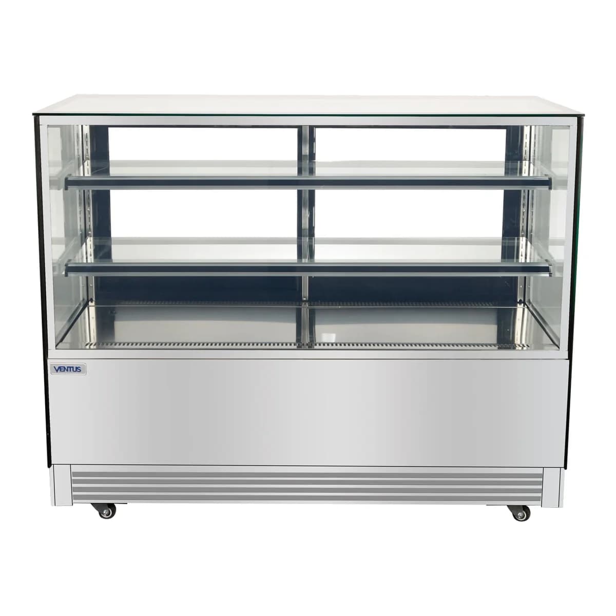 Vitrina Pastelera Refrigerada 1,5 m Cuadrada Jameco VP-1500CE, vista frontal