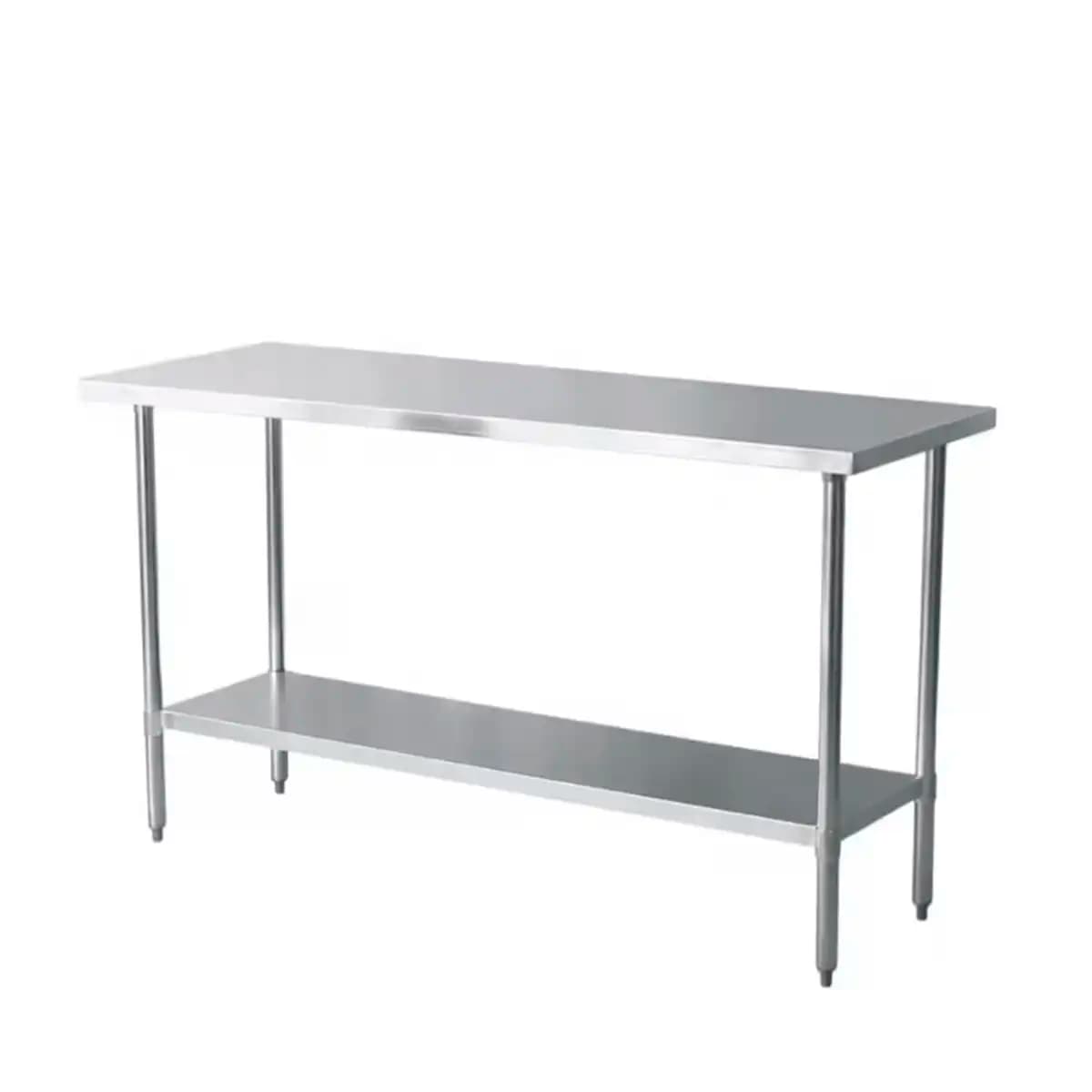 Mesa de Acero Inoxidable 150x60 cm estante Jameco WT-1500CE