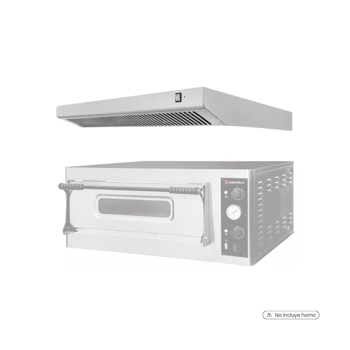 Campana extractora para hornos PO-4 y PO 4+4 en acero inoxidable | Sammic SC-5121144