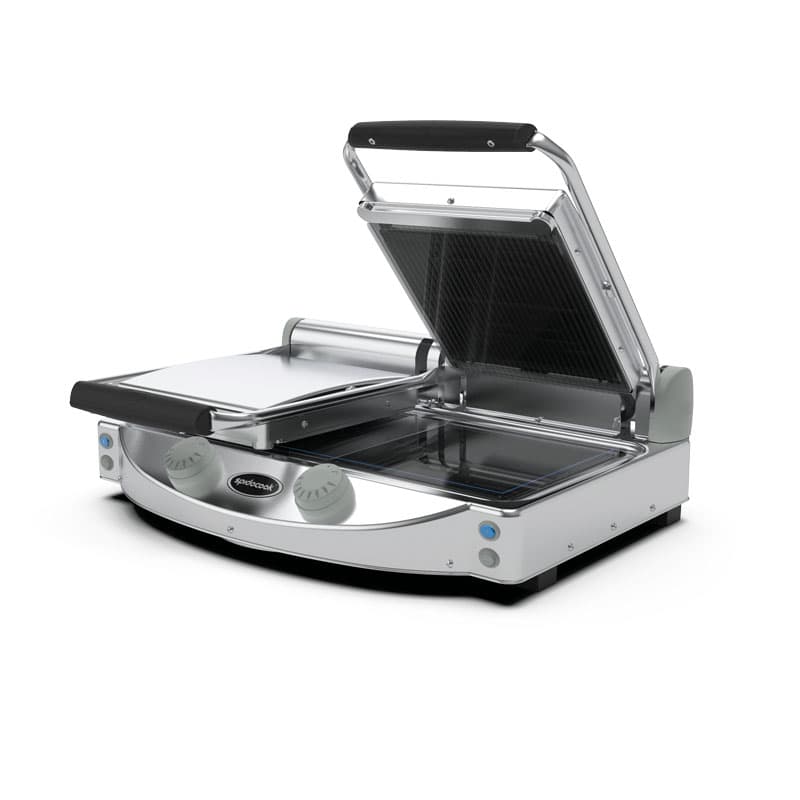 Sandwichera doble profesional vitrocerámica grillada Spidocook SP020R