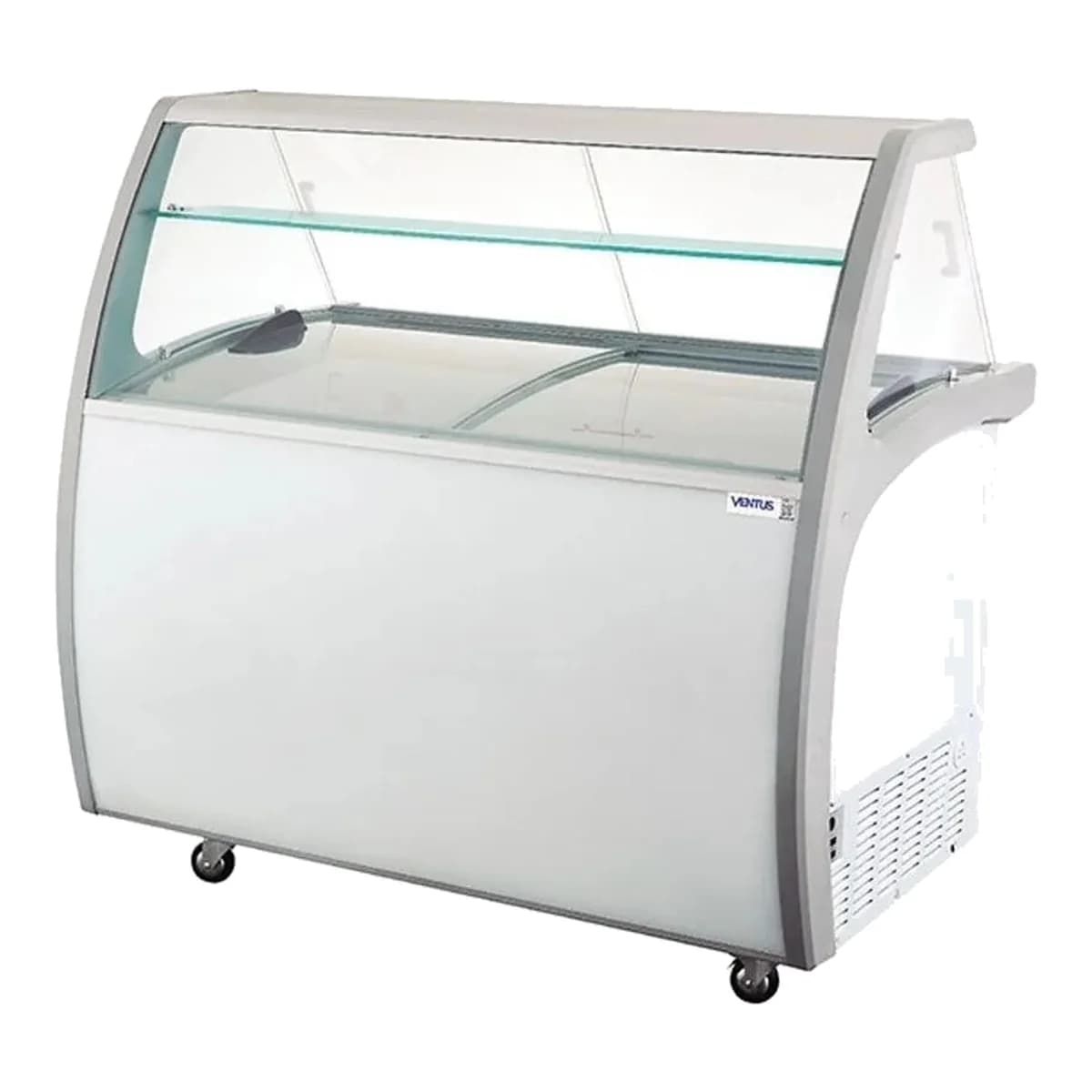 Vitrina exhibidora de helados 9 sabores con bodega Ventus KATHY-9, vista frontal