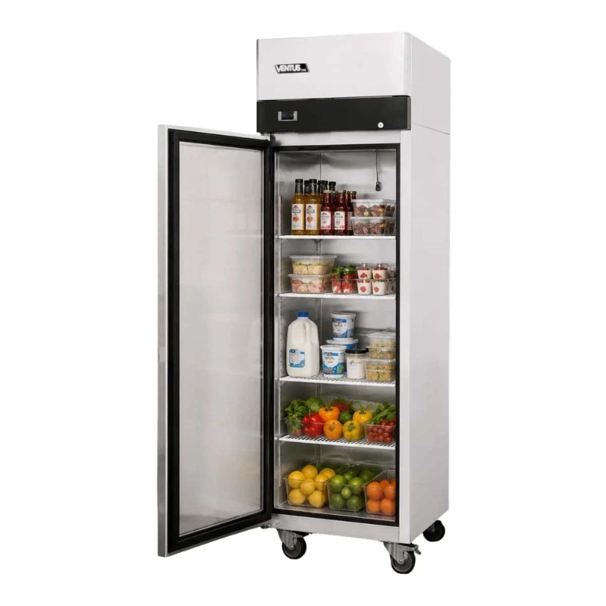 Freezer vertical 1 puerta 370 litros dual Ventus VFREEZ-600BEN, vista frontal