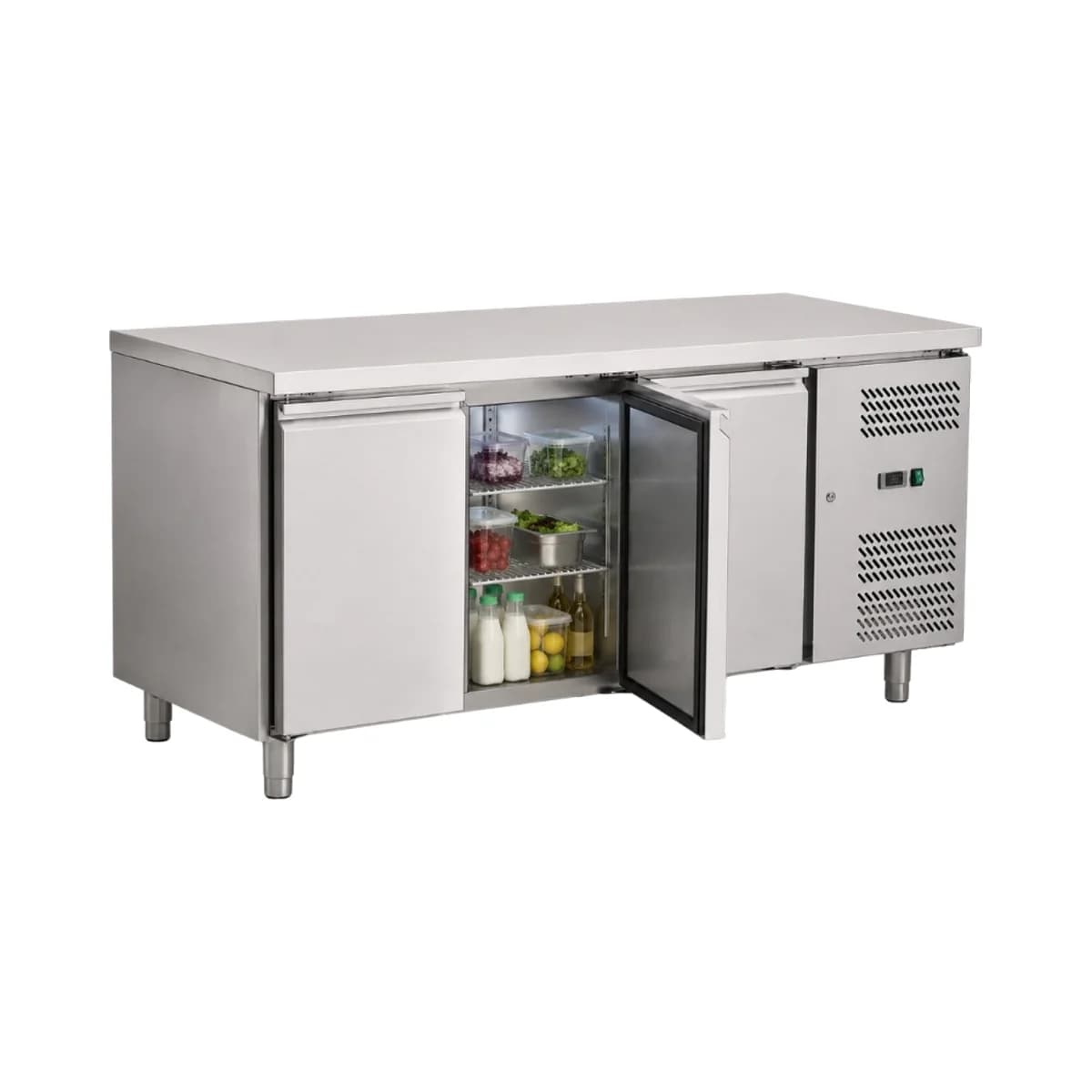 Heladera bajo mesada sin respaldo 3 puertas 417 litros Xing Xing GX-GN3100TN-HC, vista frontal