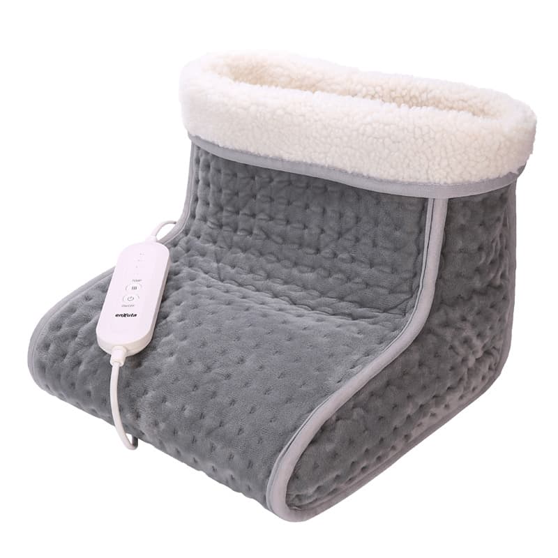 Calienta pies Enxuta CPENX10 tipo bota en tela polar gris con forro blanco