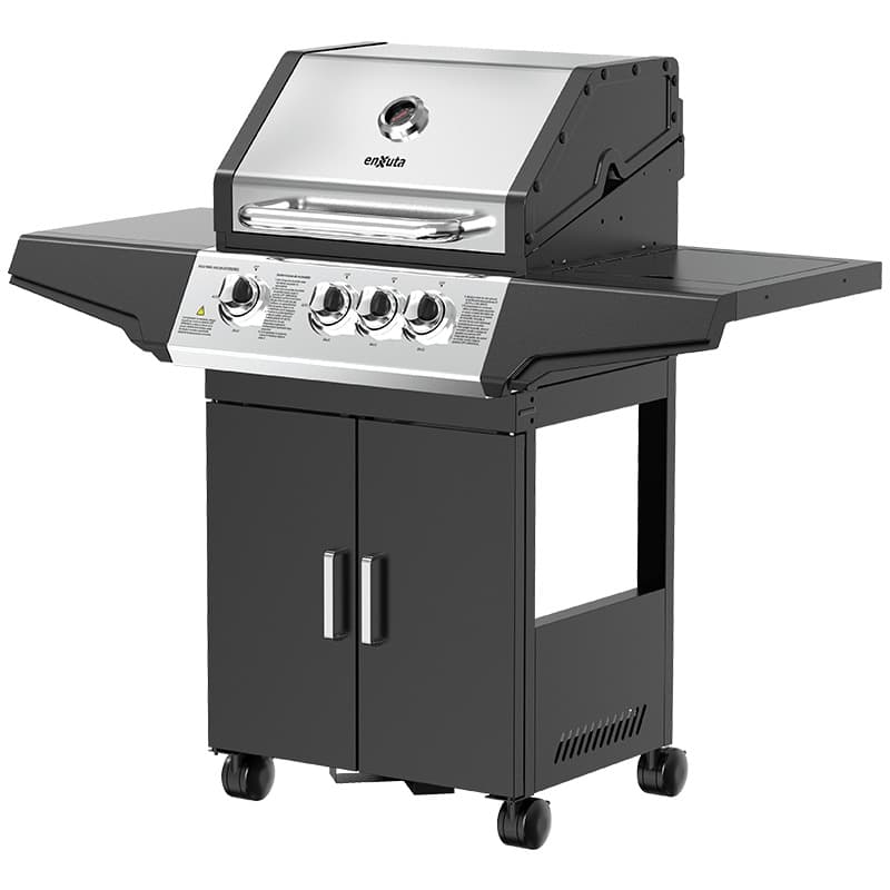 Parrilla a gas 3 quemadores y lateral