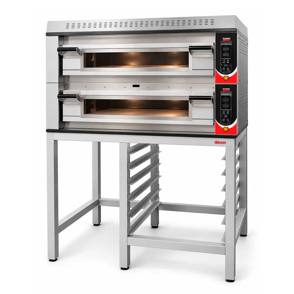 Horno pizzero eléctrico 2 cámaras 105x70 | Sirman Vesuvio 2C