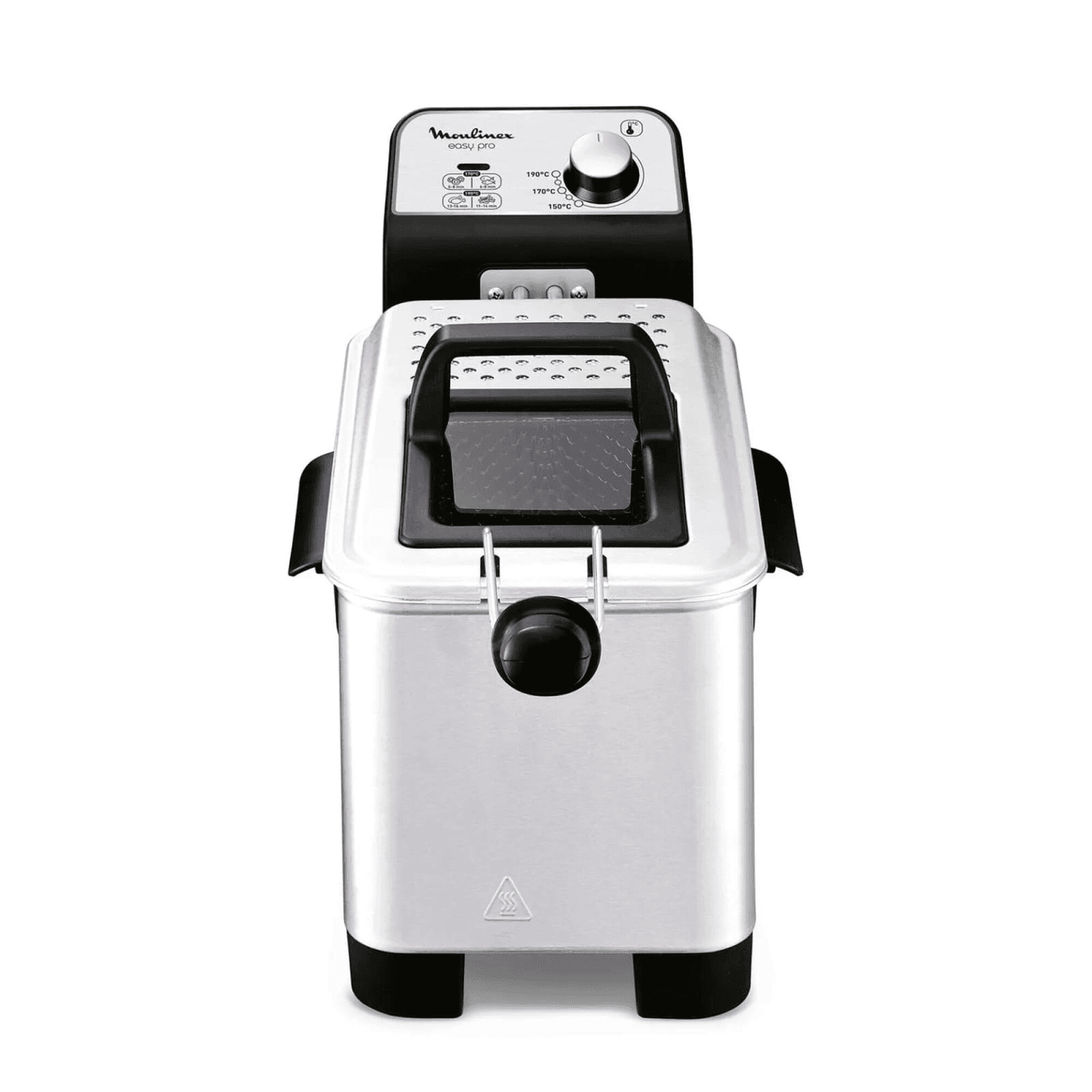 Freidora con aceite Moulinex Easy Pro AM338058 de acero inoxidable, vista frontal