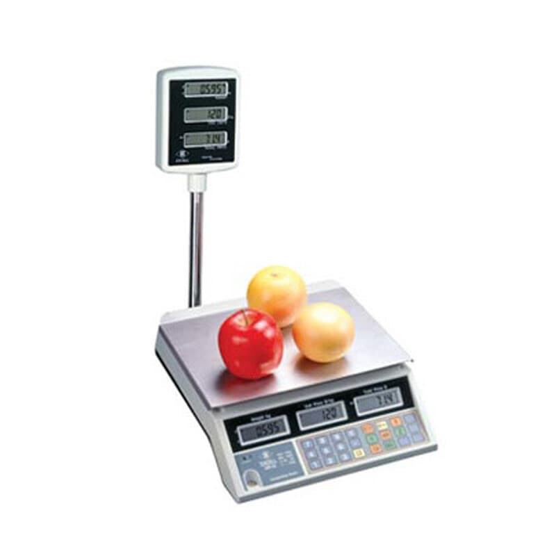 Balanza comercial Jameco GR3-30 de 30 kg con visor del cliente en columna
