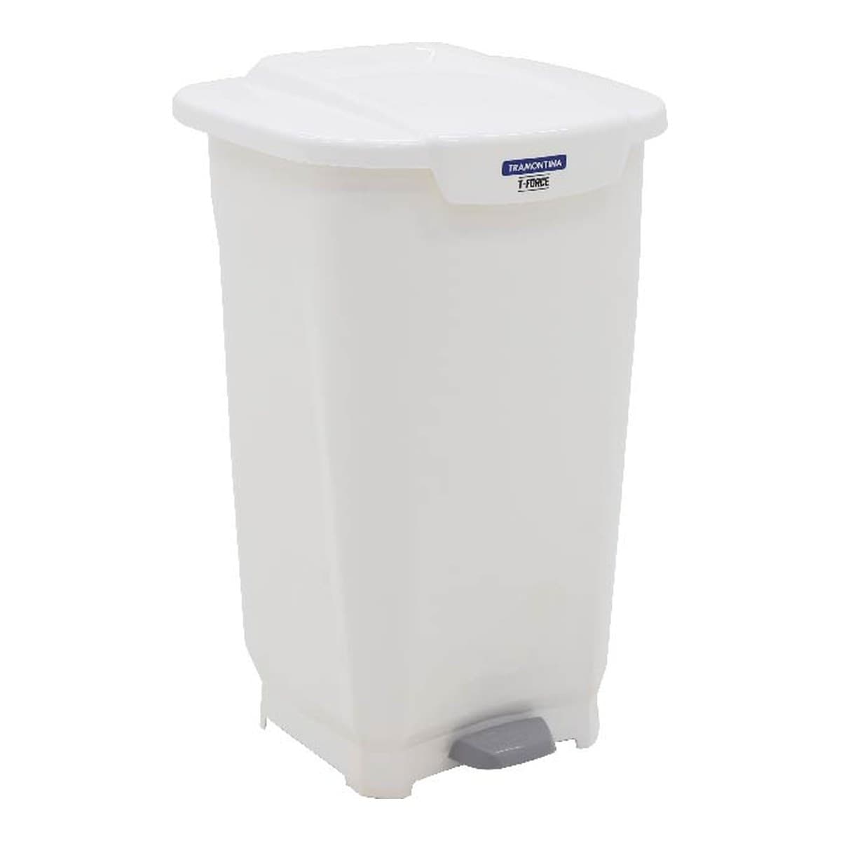 Basurero Tramontina T-Force blanco de polipropileno, 50 litros.