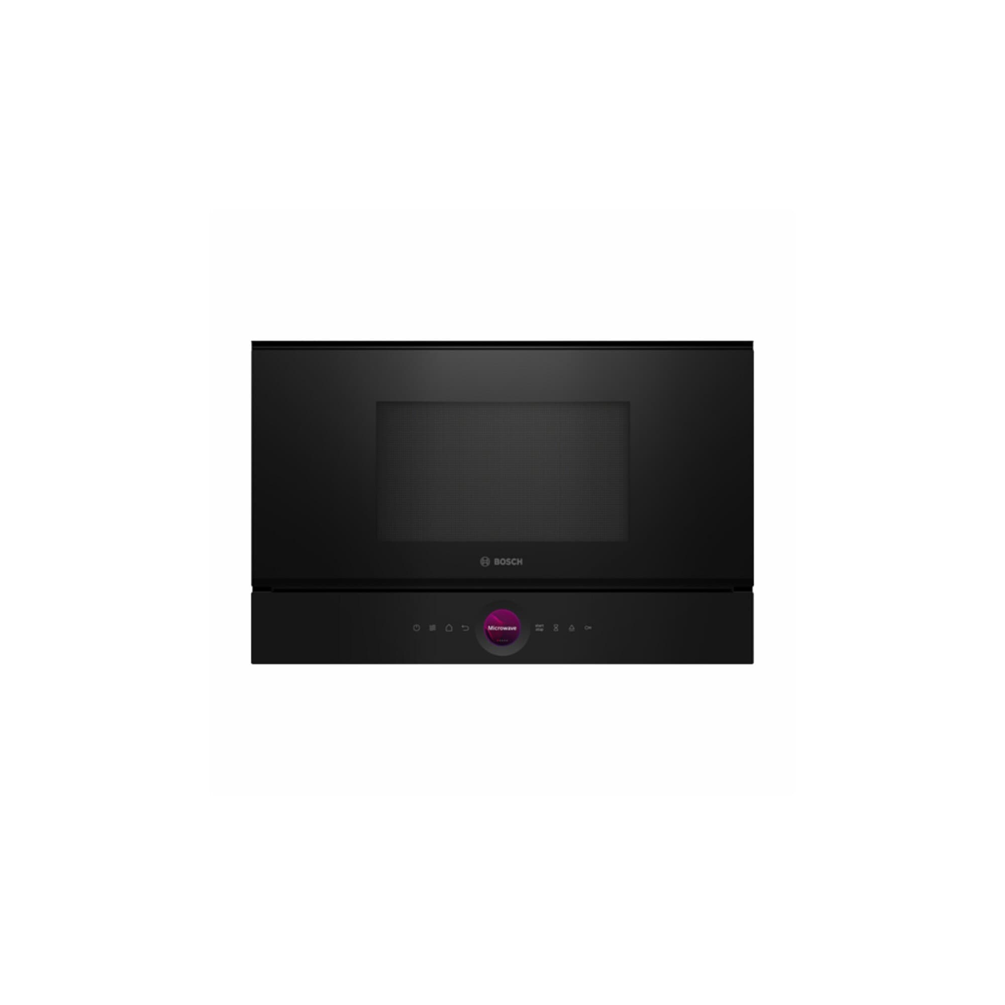 Microondas de empotrar Bosch BFR7221B1 negro, vista frontal