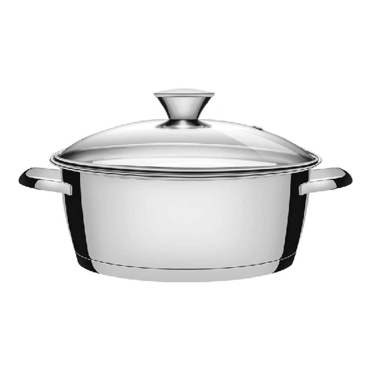 Cacerola Tramontina Allegra de 22 cm con tapa de vidrio.