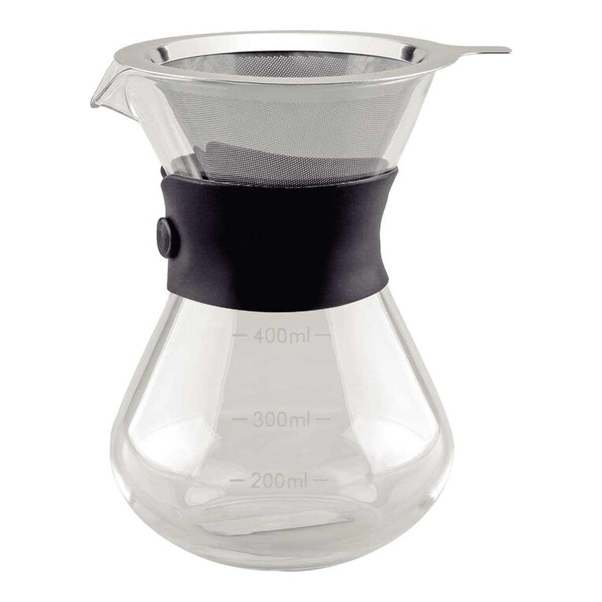 Cafetera Tramontina de vidrio borosilicato con filtro inoxidable de 400 ml.