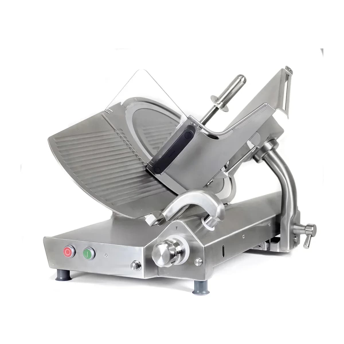 Cortadora de fiambre inoxidable Jameco 350G INOX, vista frontal con mandos