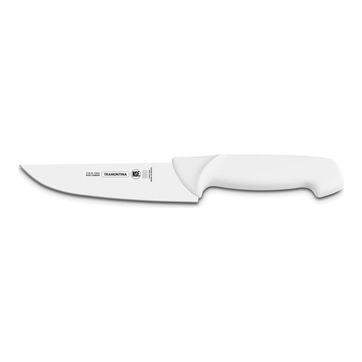 Cuchillo carnicero Tramontina profesional de 10 pulgadas con mango blanco