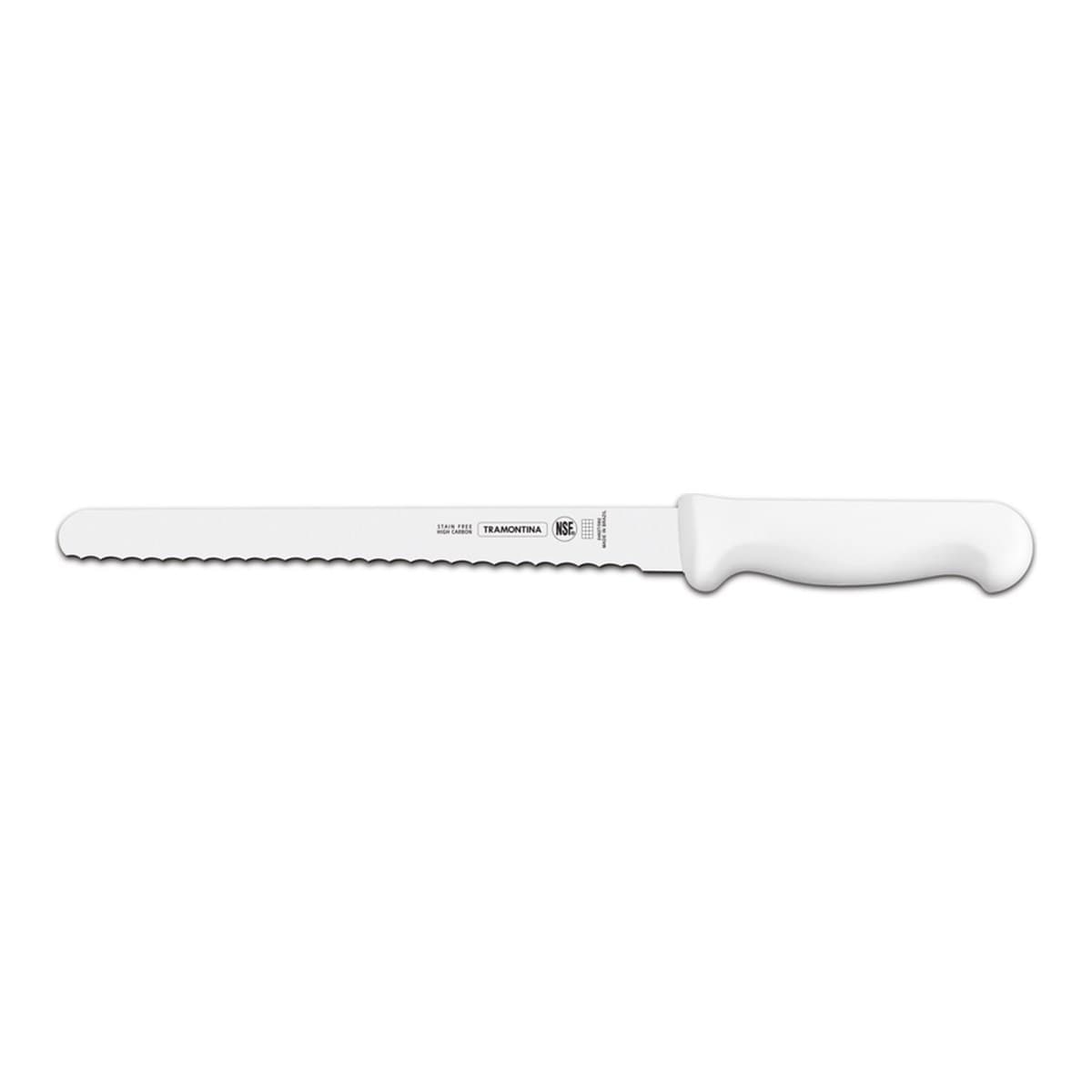 Cuchillo Tramontina Profissional de 12 pulgadas con filo ondulado y mango de polipropileno