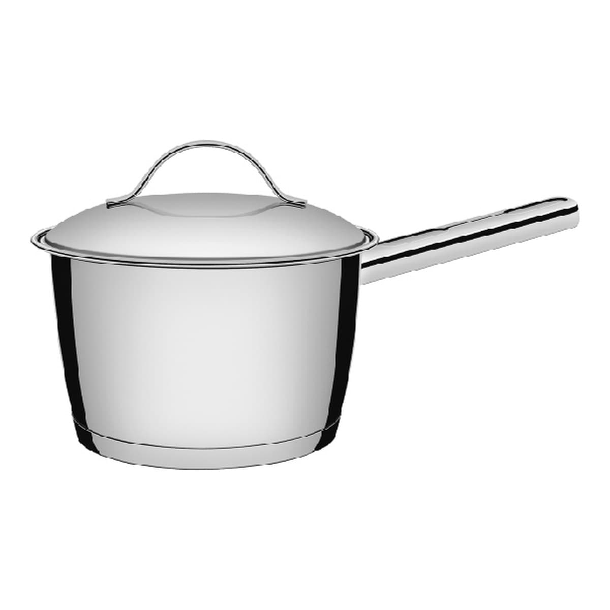 Olla Tramontina Allegra de acero inoxidable con mango y tapa, 16 cm y 2,1 L