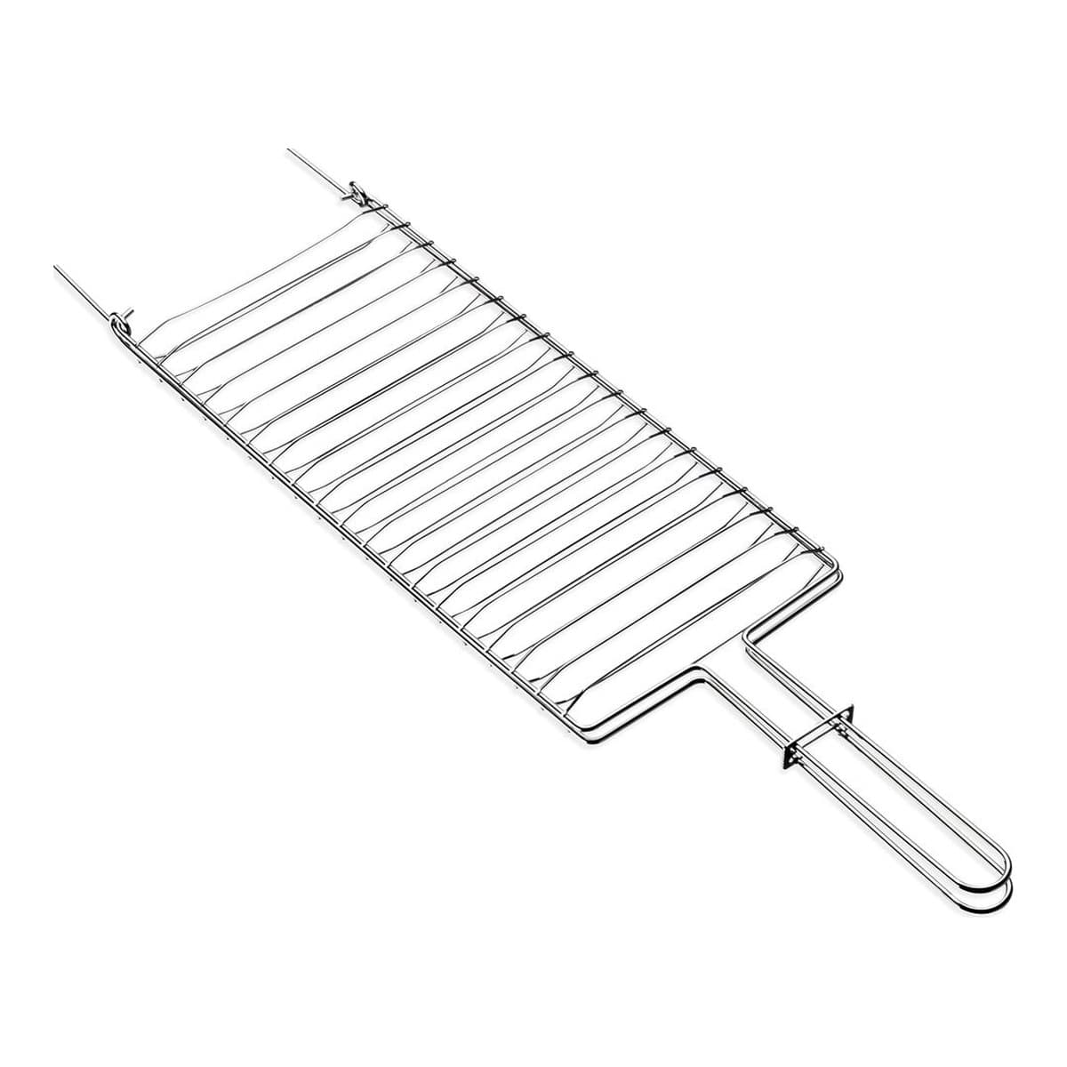 Parrilla Tramontina Churrasco de acero inoxidable 72,5 × 23,3 cm con traba de cierre