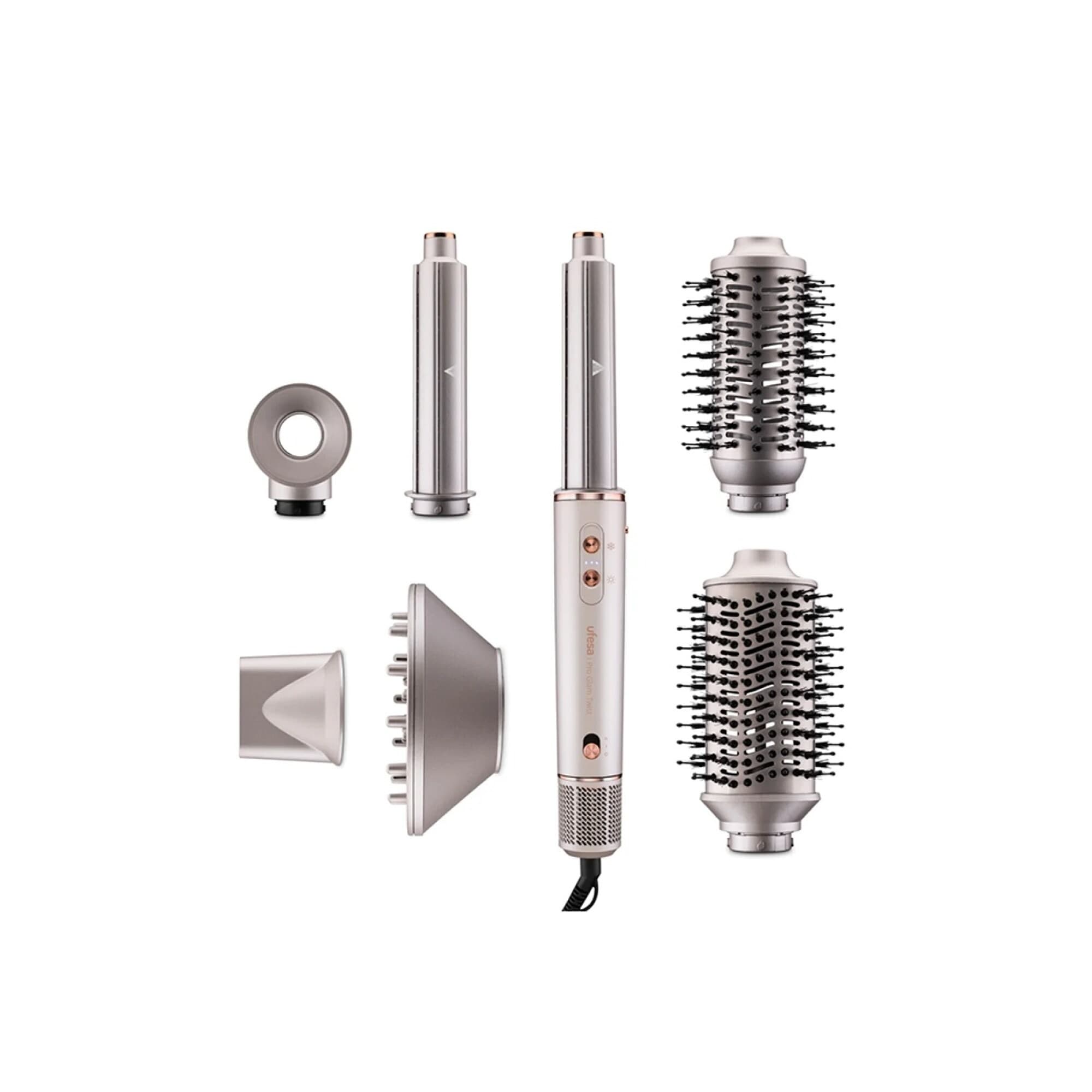 Moldeador de pelo Ufesa Pro Glam Twist con sus 7 accesorios