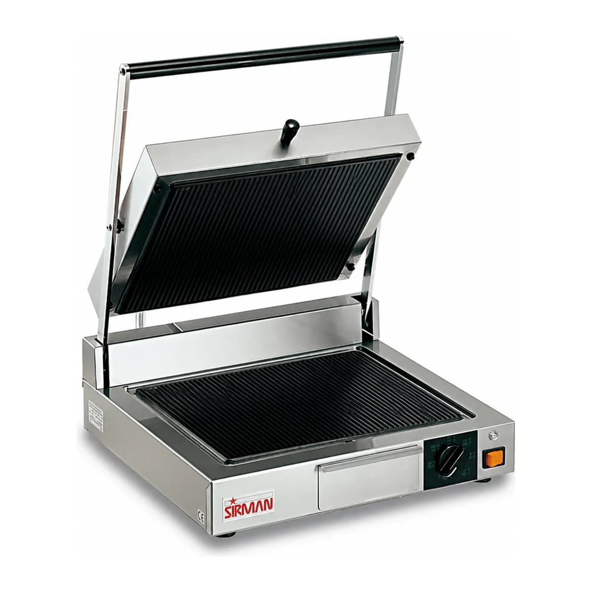 Sandwichera profesional vitrocerámica grillada Sirman CORT VT RR con placas ranuradas