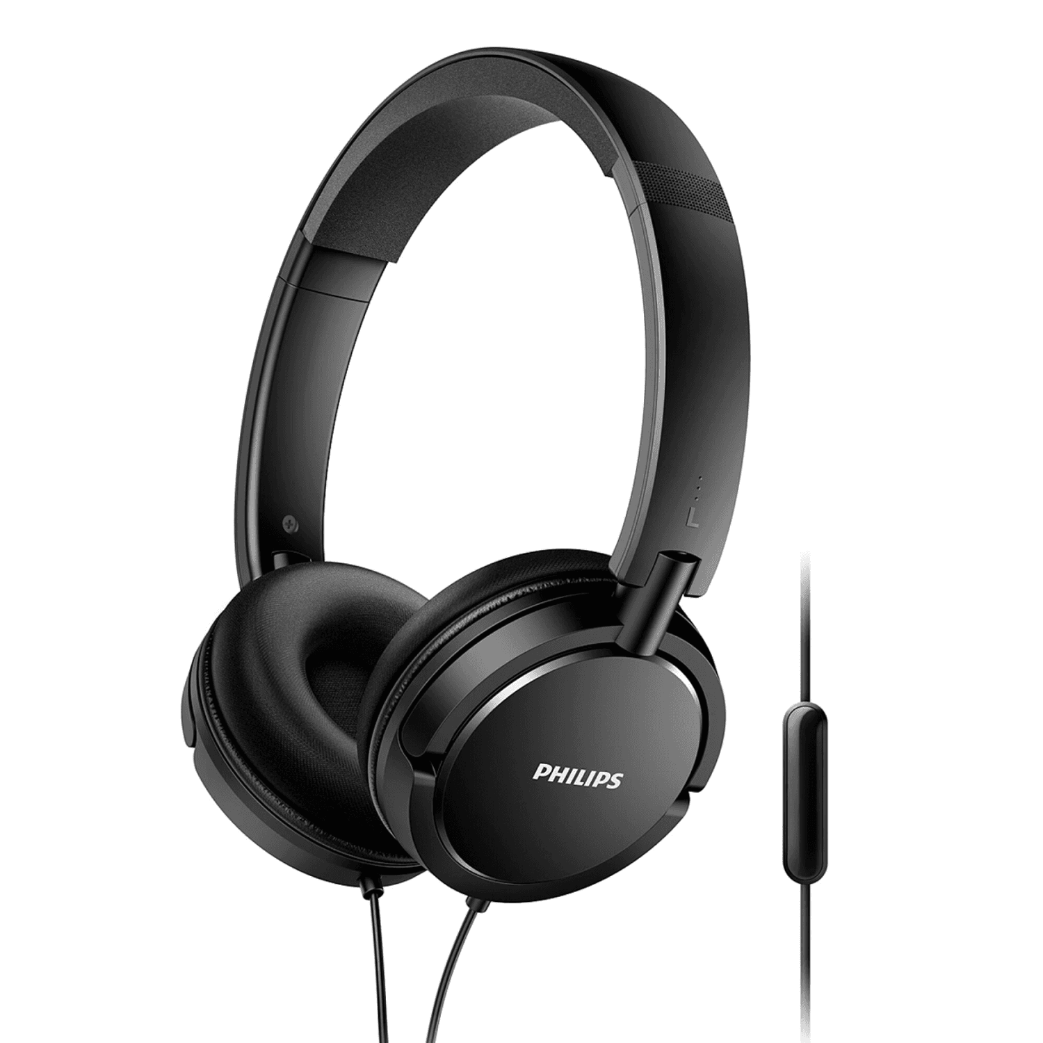 Auriculares on ear Philips SHL5005/00 negros con micrófono en el cable