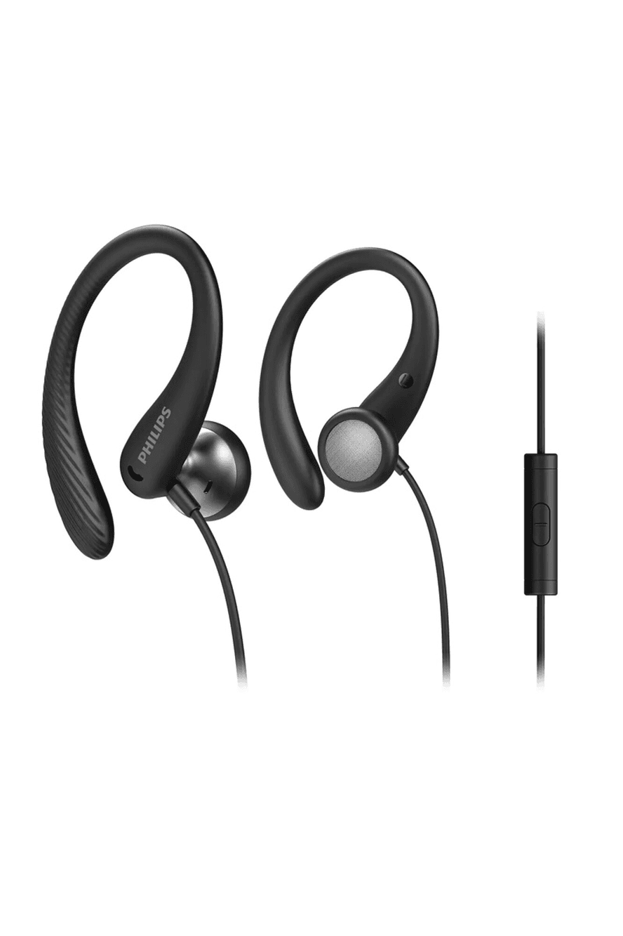 Auriculares deportivos Philips TAA1105/00 negros con gancho y control