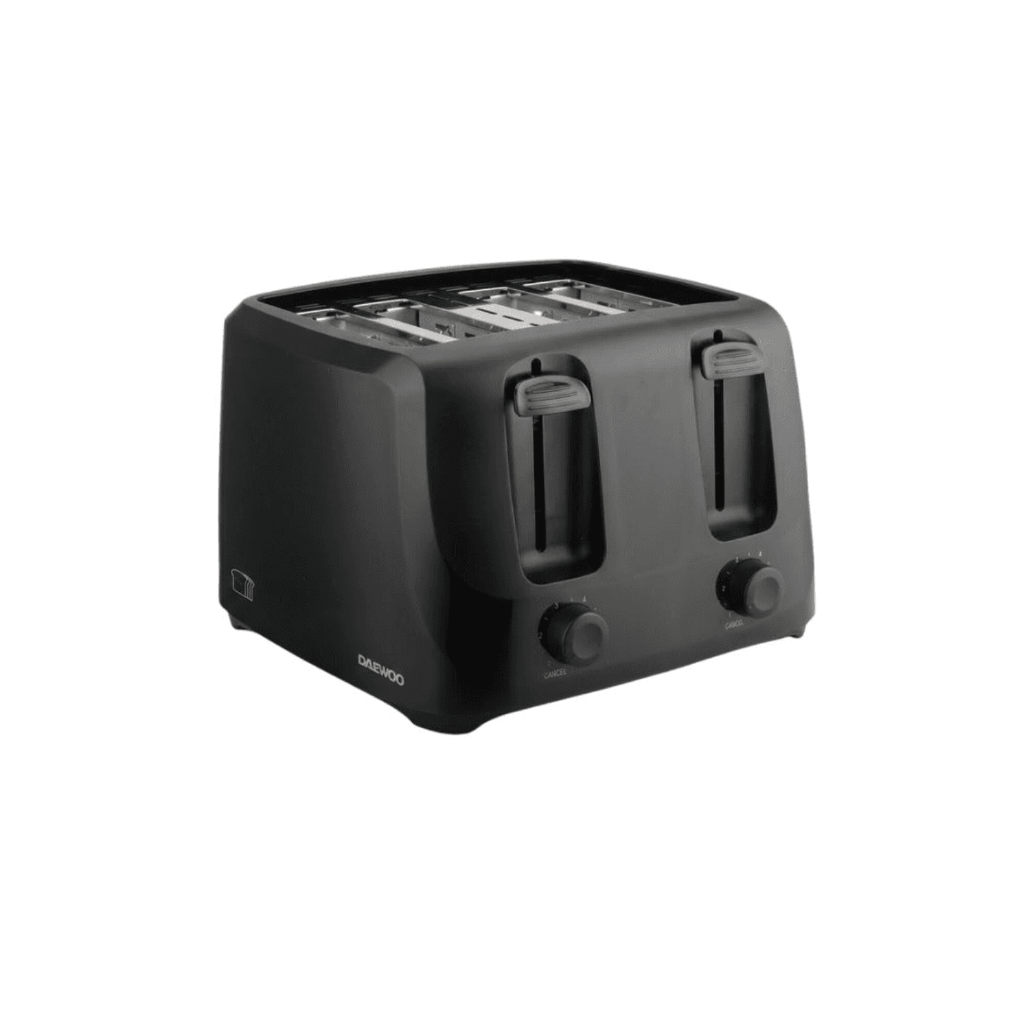 Tostadora eléctrica Daewoo TO8221B negra de 4 rebanadas