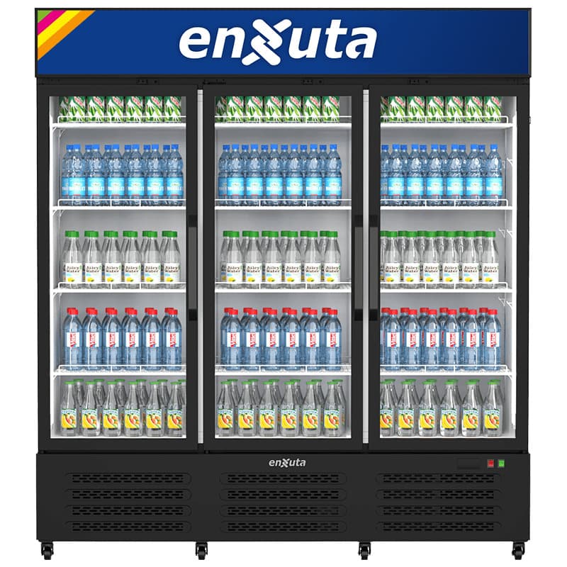 Visicooler Enxuta VENX521200 de 3 puertas de vidrio, 1.180 L, con cenefa LED
