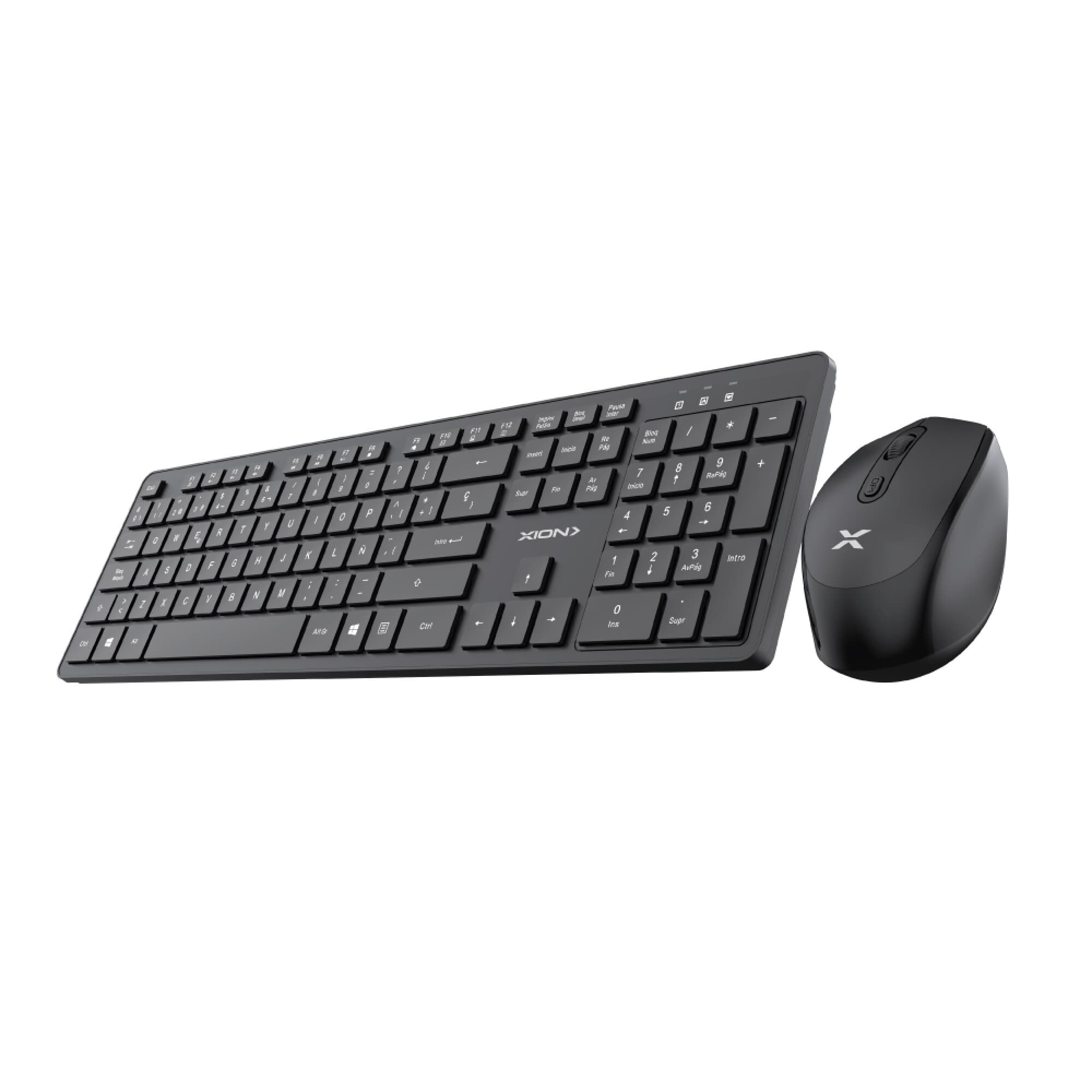 Combo de teclado y mouse inalámbrico XION XI-KBCOMBOW2 negro