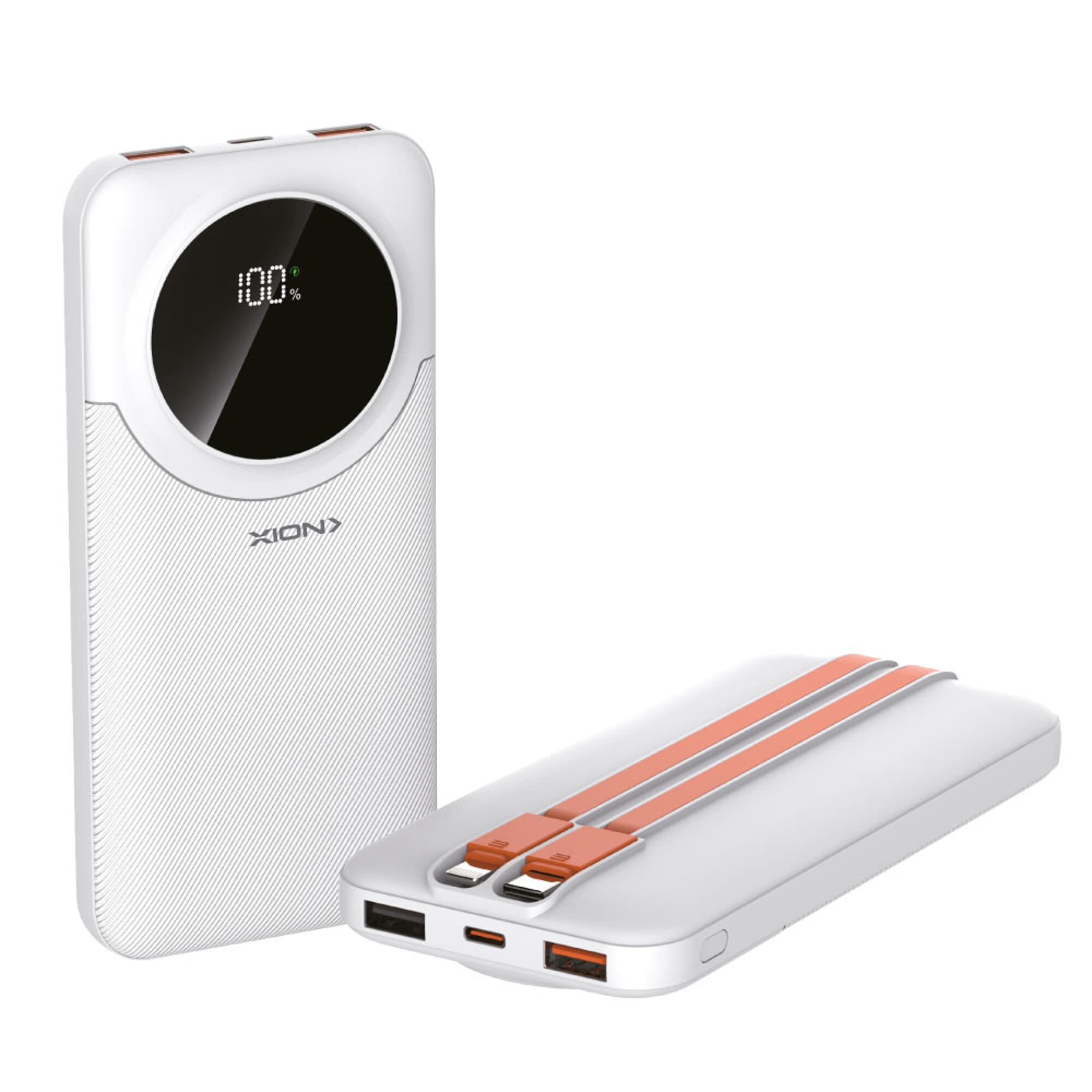 Power bank XION XI-PB200 de 10.000 mAh con pantalla digital y puertos USB y USB C