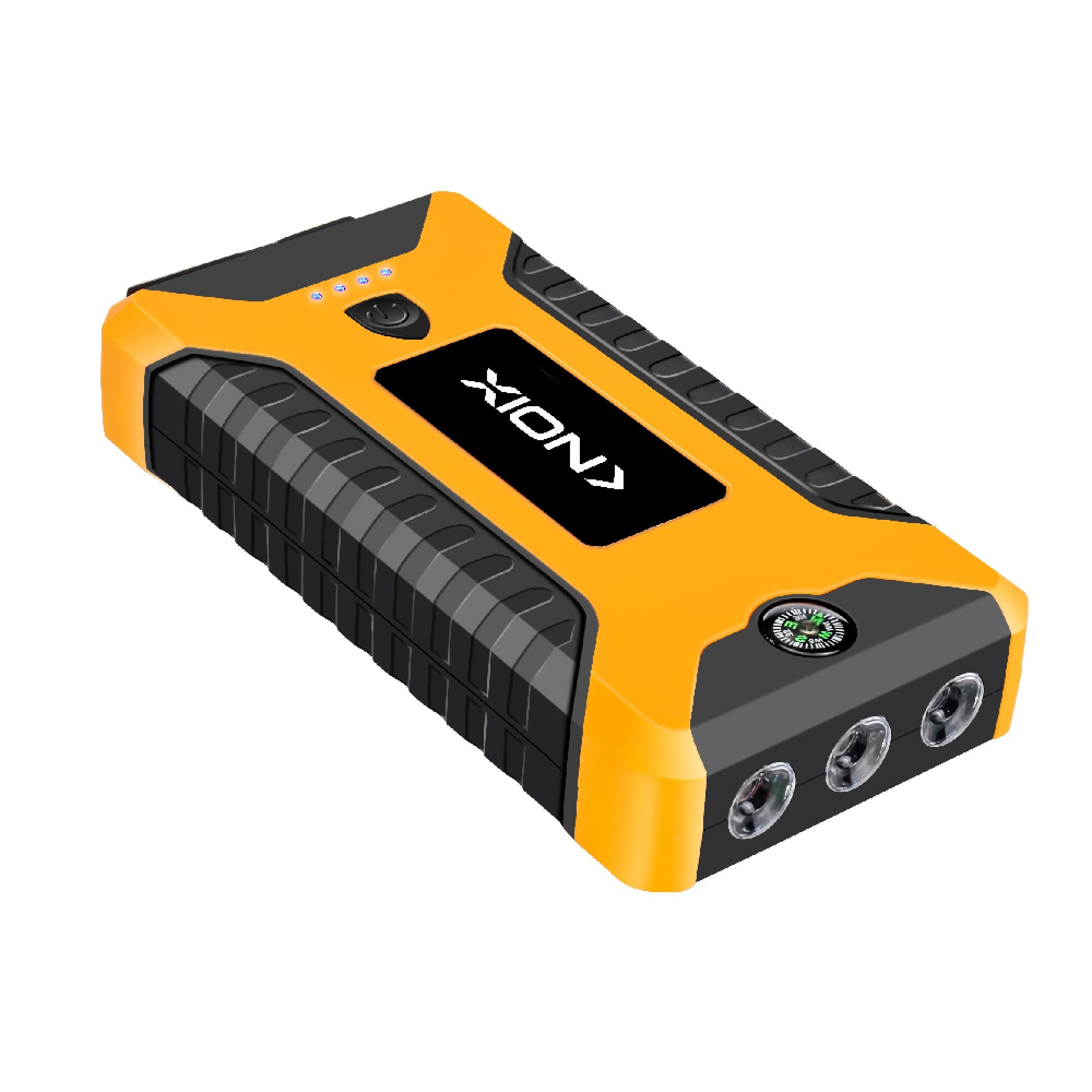 Arrancador de auto multifunción XION XI-POWER2 naranja y negro con brújula