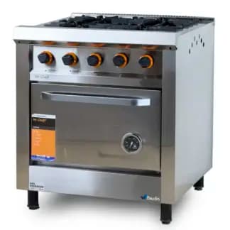 Cocina Industrial 4 Hornallas Morelli Horno Pizzero piso piedra Mr Cheff 750 Baudin