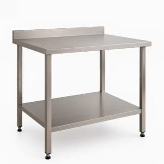 Mesa de Acero Inoxidable con Zocalo y Estante Inferior 100x80x90cm Baudin MZE-1080 Principal