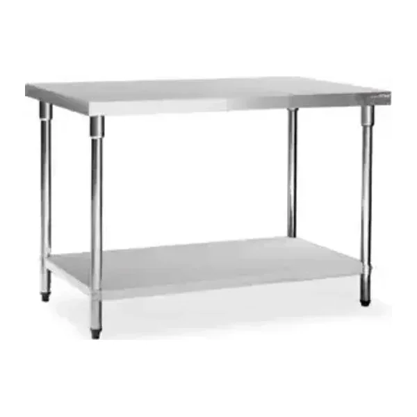 Mesa de Acero Inoxidable 120 x 70 cm con estante | Flamemax HWT-2-712R