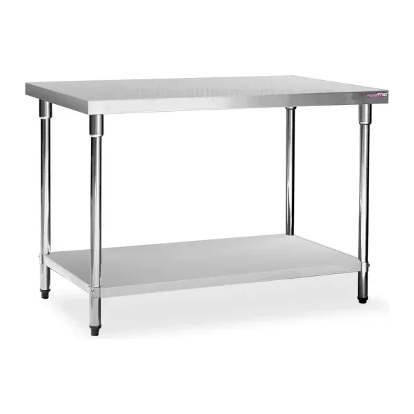 Mesa de Acero Inoxidable 120 x 70 cm con estante | Flamemax HWT-2-712R