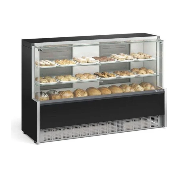 Vitrina Neutra 1.73 M Vidrio Recto | Gelopar MPNA-175R TI