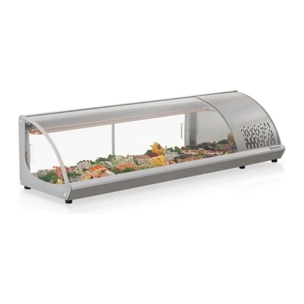 Vitrina Refrigerada 1.57 M Sobre Mostrador | Gelopar GVRB-160